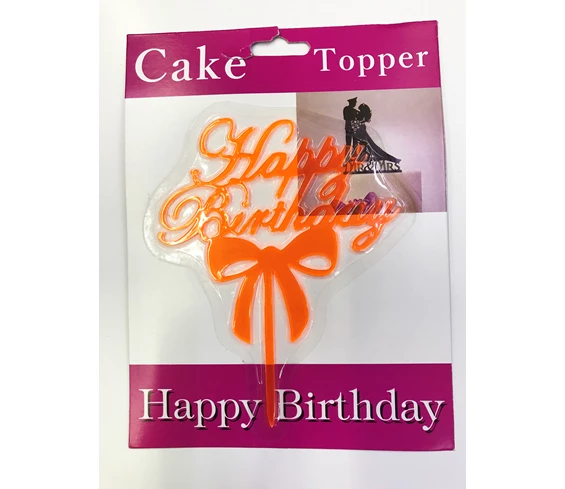 Needion - Happy Birthday Fiyonk Cake Topper 4 Adet