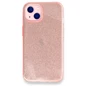 Needion - iPhone 13 Kılıf Simli Katmanlı Silikon - Rose