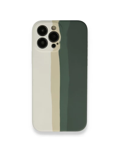 Needion - iPhone 13 Pro Kılıf Ebruli Lansman Silikon - Beyaz-Gri