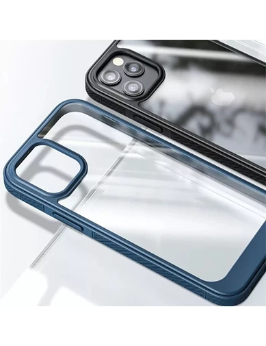 Needion - iPhone 13 Pro Kılıf Hybrid Bumper Shockproof Silikon