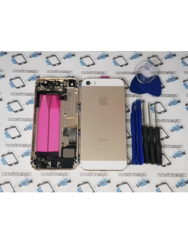 Needion - İphone 5S Full Dolu Kasa Gold +Montaj Seti