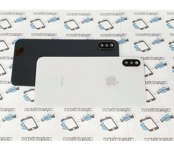 Needion - iPhone X Arka Pil Kapak Kamera Lensli (Orijinal Yazılı Cam) T9000
