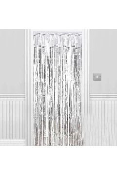 Needion - Işıltılı Duvar ve Kapı Perdesi Gümüş 90x200 cm