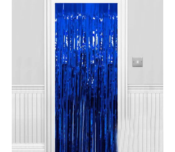 Needion - Işıltılı Duvar ve Kapı Perdesi Saks Mavisi 90x200 cm