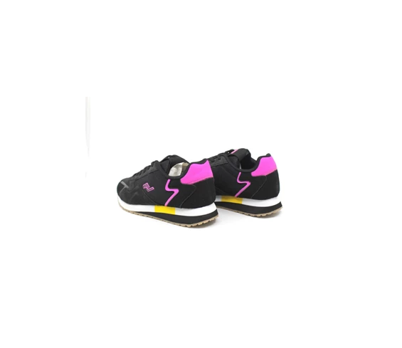Needion - Jump Kadın Spor Ayakkabı 26252 Siyah-Fuşya-Sarı 21S04026252