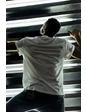 Needion - JumpMan Black Fon Beyaz Erkek Oversize Tshirt - Tişört XXXL
