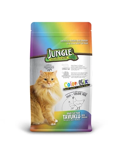 Needion - Jungle Colormix Tavuklu Yetişkin Kedi Maması 15 KG