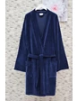 Needion - Kadife Kimono Sabahlık Lacivert M