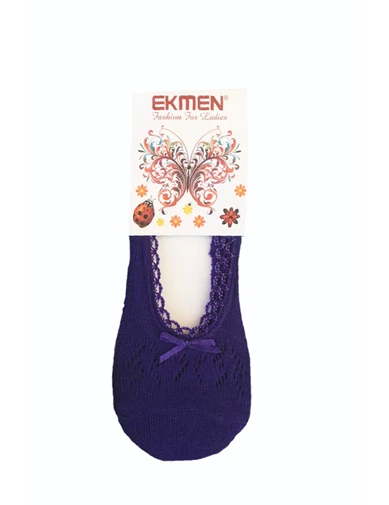 Needion - Kadın Babet Çorap Renkli Pamuklu Klimalı Fiyonklu Ekonomik