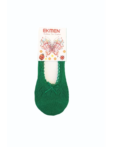 Needion - Kadın Babet Çorap Renkli Pamuklu Klimalı Fiyonklu Ekonomik