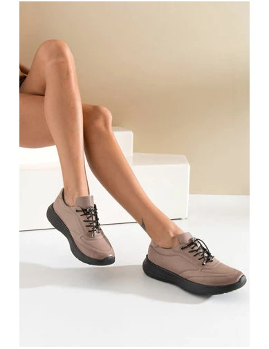 Needion - Kadın Deri Bağcıklı Ayakkabı TAS NHR221110