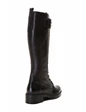 Needion - Kadın Deri Bağcıklı Kısa Topuk Siyah Çizme SIYAH PNC211438-1 SIYAH 36