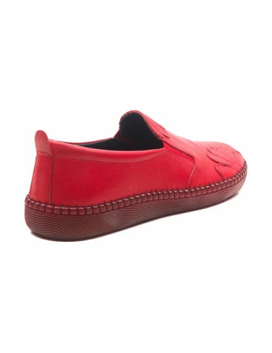 Needion - Kadın Deri Kırmızı Günlük Ayakkabı KIRMIZI BRC2124035-2