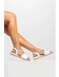 Needion - Kadın Deri Sandalet BEYAZ HKN2121276 Beyaz 37