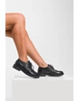 Needion - Kadın Deri Siyah Baskılı Ayakkabı SIYAH PNC211308-1 SIYAH 36