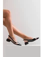 Needion - Kadın Kısa Şeffaf Detay Ayakkabı SIYAH RUGAN ERC212219 SIYAH RUGAN 36