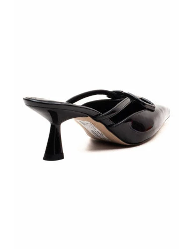 Needion - Kadın Kısa Topuk Kapalı Terlik SIYAH AHM2120618