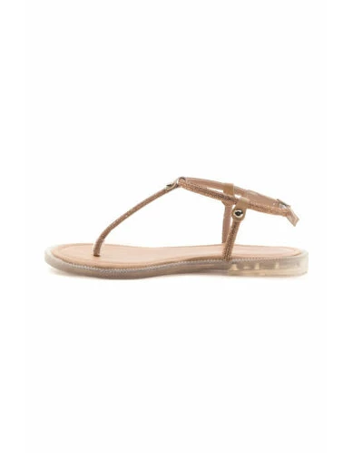 Needion - Kadın Parmak Arası Taşlı Sandalet ROSE END212701