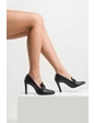 Needion - Kadın Pu Siyah Topuklu Ayakkabı SIYAH AHM2110532-1