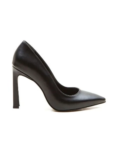 Needion - Kadın Pu Siyah Topuklu Stiletto SIYAH ERC211314-1