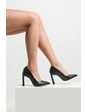 Needion - Kadın Pu Siyah Topuklu Stiletto SIYAH ERC211314-1 SIYAH 40 