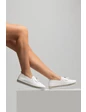 Needion - Kadın Püsküllü Taşlı Ayakkabı BEYAZ ASL212166 Beyaz 36