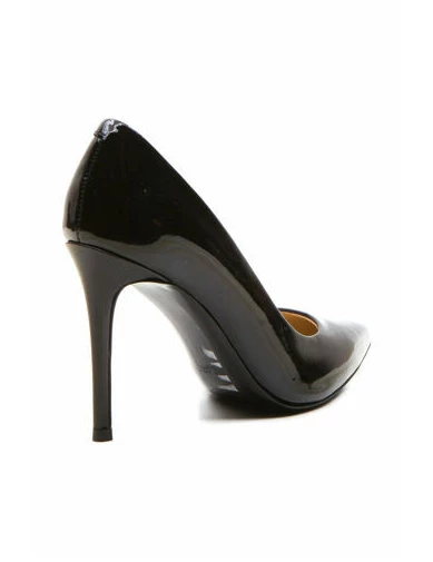 Needion - Kadın Stiletto Siyah Rugan Ayakkabı SIYAH RUGAN SFA2112536-1