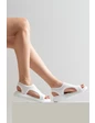 Needion - Kadın Taşlı Sandalet BEYAZ GRS2121004 Beyaz 36
