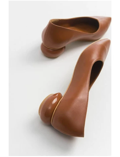 Needion - Kadın Topuklu Ayakkabı TABA ERC22186