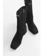 Needion - Kadın Topuklu Süet Çizme SIYAH SUET WL2215110 SIYAH SUET 37
