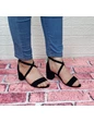 Needion - Kalın Kare Topuk Siyah Süet Bayan Topuklu Ayakkabı  6 Cm Topuk Siyah 38