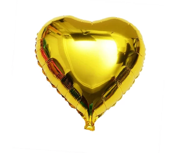 Needion - Kalp Balon Folyo Sarı 60 cm 24 inç