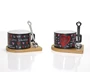 Needion - Kalpli Desen Mıknatıs Kaşıklı Kahve Fincanı Dekoratif Hediyelik