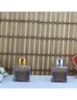 Needion - Kare Cam Şişe Oda Parfümü İçin Desen Baskılı 120 Cc (10 Adet) Gümüş