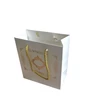 Needion - Karton İpsaplı Hediye Çantası Saray Desenli GOLD 15X17X8 10 Adet Mavi