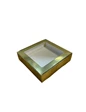 Needion - Karton Kutu Pencereli  Havlu Kutusu 20X20X5 (10 Adet) Gold