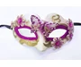 Needion - Kelebek Desenli Masquerade Yılbaşı Maskesi Mor  Renk