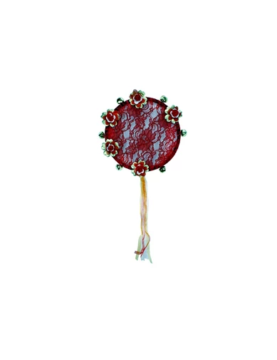 Needion - Kına Tefi Dantelli Lazer Çiçek Süslemeli  Çıngırak Zilli