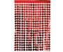 Needion - Kırmızı Renk Kalp Şekilli Metalize Saçaklı Arka Fon Perde Dekorasyon
