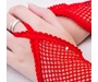 Needion - Kırmızı Renk Parmak Arası File Örgü Eldiven 26 cm