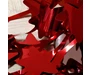 Needion - Kırmızı Renk Yıldız Şekilli Metalize Saçaklı Arka Fon Perde Dekorasyon