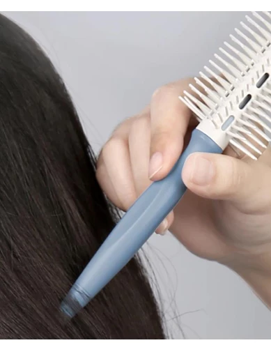 Needion - Kıvırcık Saç Fırçası Elastik Döner Rulo Kıvırcık Saç Tarağı