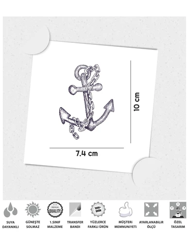 Needion - Klasik Denizci Çapası Sticker Çınar Extreme 