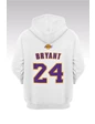 Needion - Kobe Bryant 87 Beyaz Kapşonlu Sweatshirt - Hoodie L