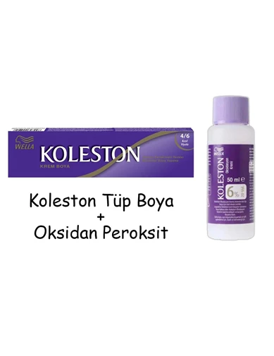 Needion - Koleston Tüp Boya 50 ml - 4.6 Kızıl Viyole + 20 Vol Oksidan Peroksit