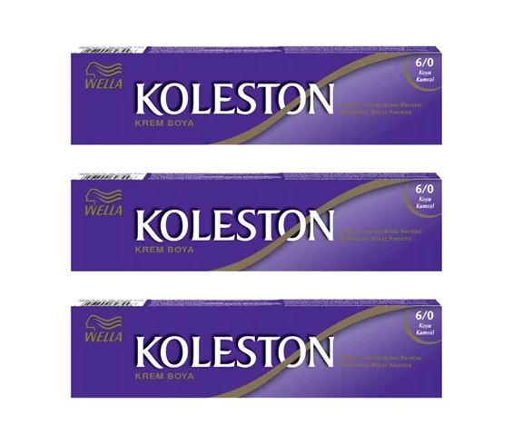 Needion - Koleston Tüp Boya 50 ml - 6.0 Koyu Kumral 3 Adet