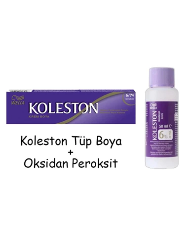 Needion - Koleston Tüp Boya 50 ml - 6.74 Terrakota + 20 Vol Oksidan Peroksit