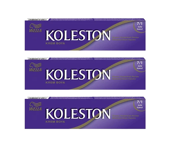 Needion - Koleston Tüp Boya 50 ml - 7.1 Küllü Kumral 3 Adet