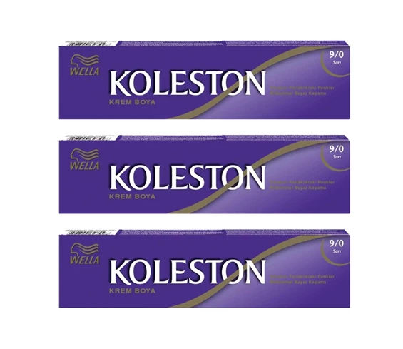 Needion - Koleston Tüp Boya 50 ml - 9.0 Sarı 3 Adet