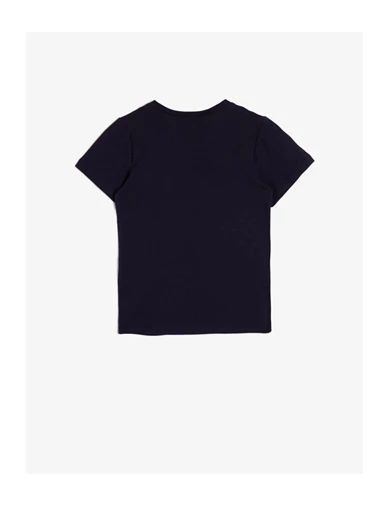Needion - Koton Erkek Çocuk mor Yazili Baskili T-Shirt